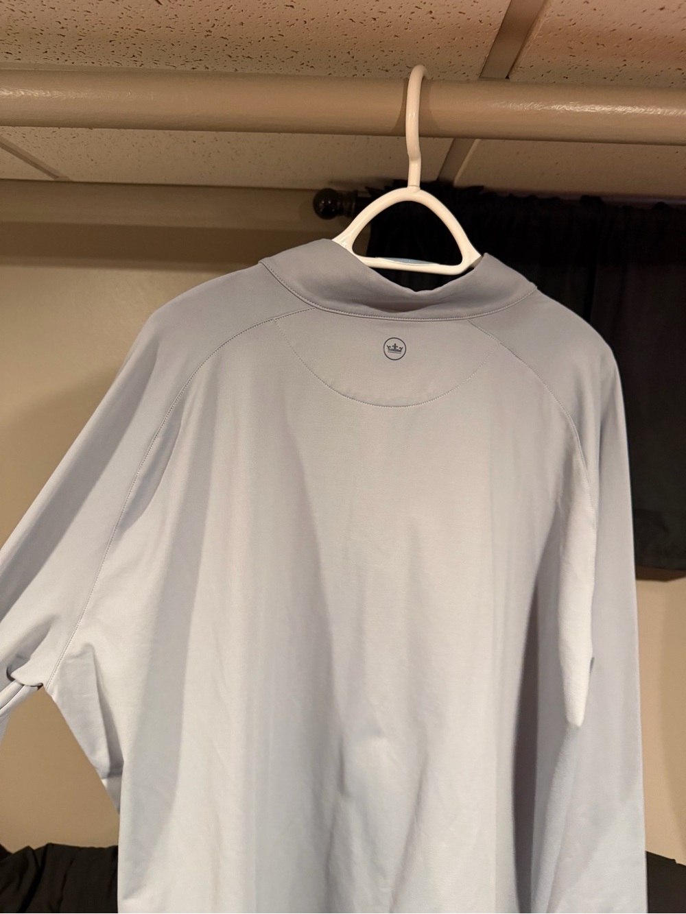 Peter Millar Men's Light Blue Long-Sleeve Quarter zip - Picture 3 of 3